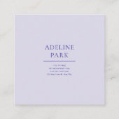 Violet Gold Floral Geometric Frame Elegant スクエア名刺 (裏面)