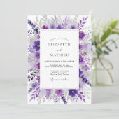 Violet Graceful Spring Wedding 招待状 (スタンド正面)