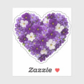 Violet Heart February Birth Flower シール (シート)