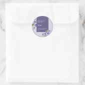 Violet Herbal Tea Business Label ラウンドシール (バッグ)