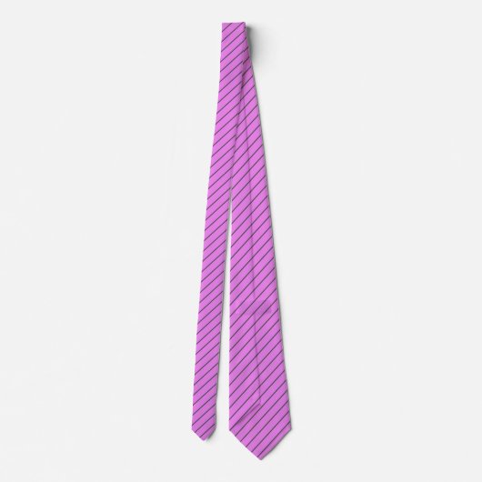 Violet / Lavender Magenta with Gray Pinstripes ネクタイ (裏面)