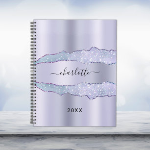 Violet lavender metal agate marble name 2023 プランナー手帳
