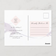 Violet Lavender & Peach Photo Save The Date