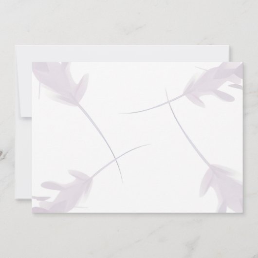 Violet Lavender & Peach Photo Save The Date 招待状 (裏面)