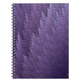Violet Lilac Purple Tartan Feather Pattern ノートブック (正面)