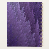 Violet Lilac Purple Tartan Feather Pattern プランナー手帳 (裏面)