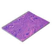 Violet Liquid Marble Abstract Pattern ノートブック (左側)