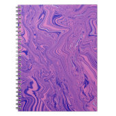 Violet Liquid Marble Abstract Pattern ノートブック (正面)