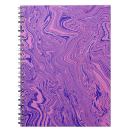 Violet Liquid Marble Abstract Pattern ノートブック