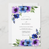 Violet Luminous Winter Wedding 招待状 (正面)