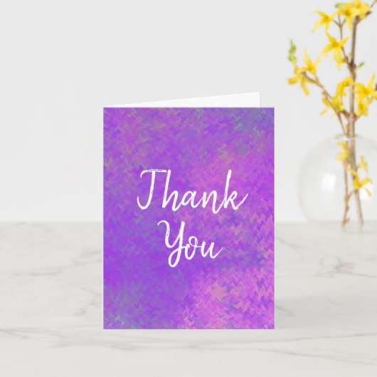 Violet Marblingエレガントありがとう カード (黄色い花)