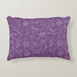 Violet Mauve Butterfly LOVE – シームレスパターン。 アクセントクッション