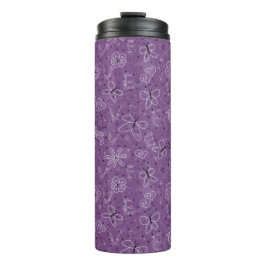 Violet Mauve Butterfly LOVE – シームレスパターン。 タンブラー