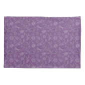 Violet Mauve Butterfly LOVE – シームレスパターン。 枕カバー (裏面)