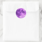 Violet Moon – Cosmic Minimalist Tee ラウンドシール (バッグ)