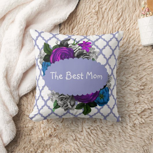Violet Mothers Day Pillow クッション (ブランケット)