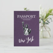 Violet New York City Passport日付の保存 セーブザデート (スタンド正面)
