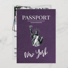 Violet New York City Passport日付の保存 セーブザデート