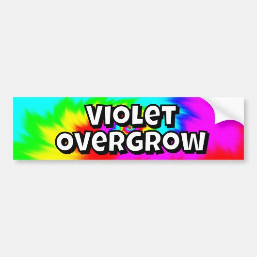 Violet Overgrow (you may change the words) バンパーステッカー (正面)