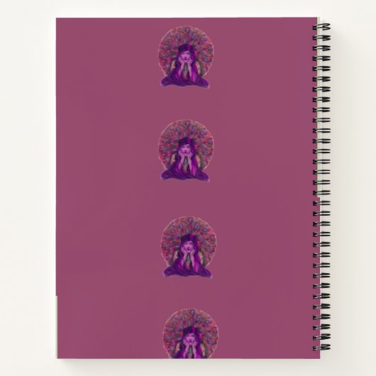 Violet Peacock Notebook - Journal ノートブック (裏面)