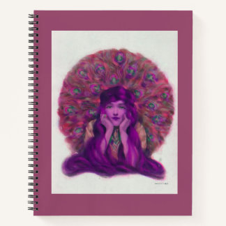 Violet Peacock Notebook - Journal ノートブック