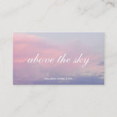 Violet pink clouds zen sunset sky photograph card 名刺 (正面)