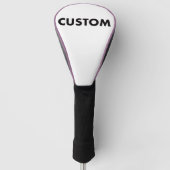 VIOLET Piping Custom Golf Driver Headcover Blank ゴルフヘッドカバー (正面)
