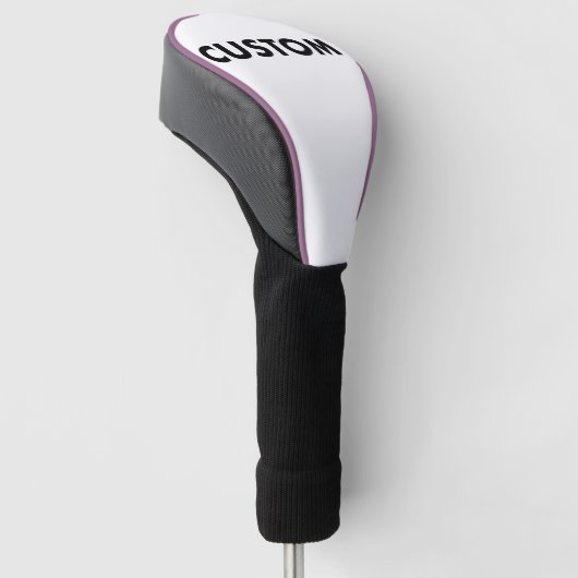 VIOLET Piping Custom Golf Driver Headcover Blank ゴルフヘッドカバー (アングル)