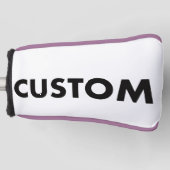 VIOLET Piping Custom Golf Putter Headcover Blank ゴルフヘッドカバー (正面)