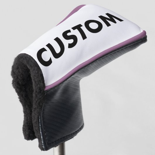 VIOLET Piping Custom Golf Putter Headcover Blank ゴルフヘッドカバー (3/4 正面)