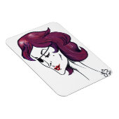 Violet Pirate Lady Cartoon Original Pop Art マグネット (右側)