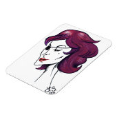 Violet Pirate Lady Cartoon Original Pop Art マグネット (左側)