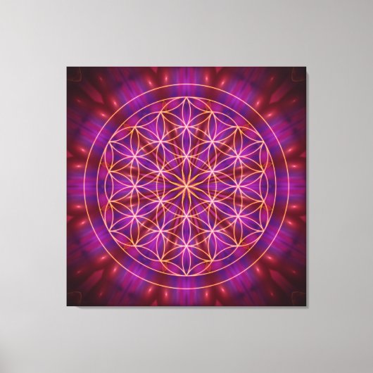 Violet Power and the flower of life キャンバスプリント (正面)