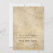 Violet、Purple、および金ゴールドフローラドライブ（シャワー付） 招待状 (裏面)