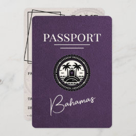 Violet Purple Bahamas Passport日付の保存 セーブザデート