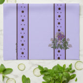 Violet Purple flowers Relax Cup kitchen towel キッチンタオル (折り畳み)
