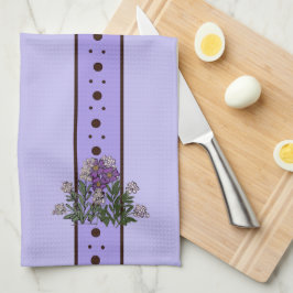 Violet Purple flowers Relax Cup kitchen towel キッチンタオル