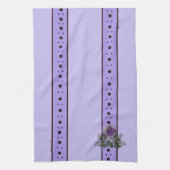 Violet Purple flowers Relax Cup kitchen towel キッチンタオル (縦)