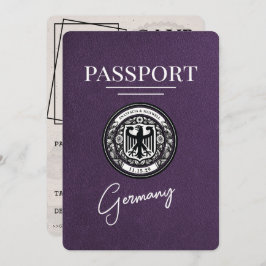 Violet Purple Germanyパスポート日付の保存 セーブザデート