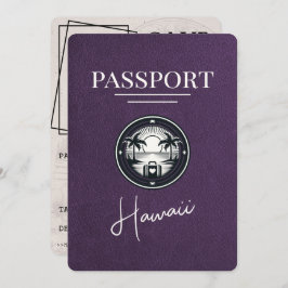 Violet Purple Hawaii Passport保存日 セーブザデート