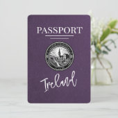 Violet Purple Ireland Passport日付の保存 セーブザデート (スタンド正面)