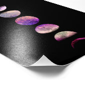 Violet Rose Moon Phases Art Print フォトプリント (角)