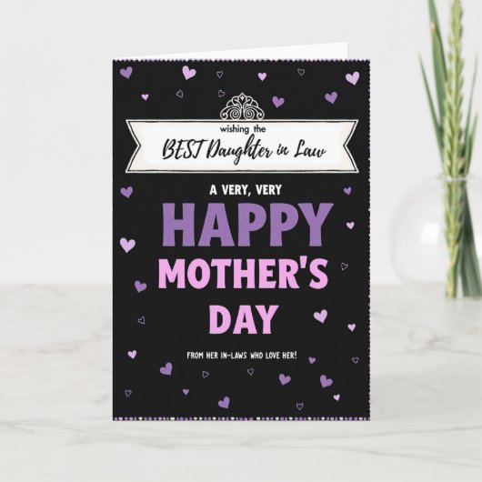 Violet Rose Mothers Day Card カード (正面)