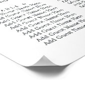 Violet & Sageの結婚シーティングチャート ポスター (角)