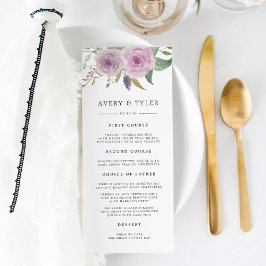 Violet & Sageの結婚メニューカード メニュー