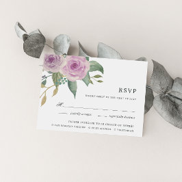 Violet & Sage Meal Choice RSVPカード