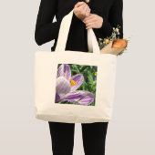 Violet spring crocus ラージトートバッグ (正面(商品))