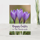 Violet Spring Newlyweds Easter Card カード (正面)