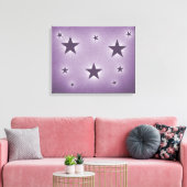 Violet Stars in the Night Sky Canvas Print キャンバスプリント (インサイチュ (リビング))