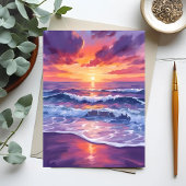 Violet Tide | 紫の夕焼けの海の波 カード